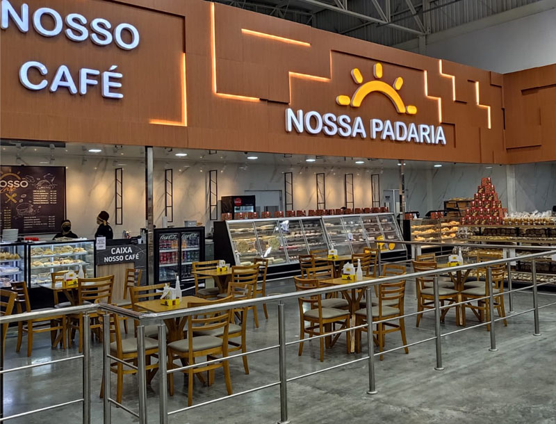 Operação de padaria do Nosso Atacarejo