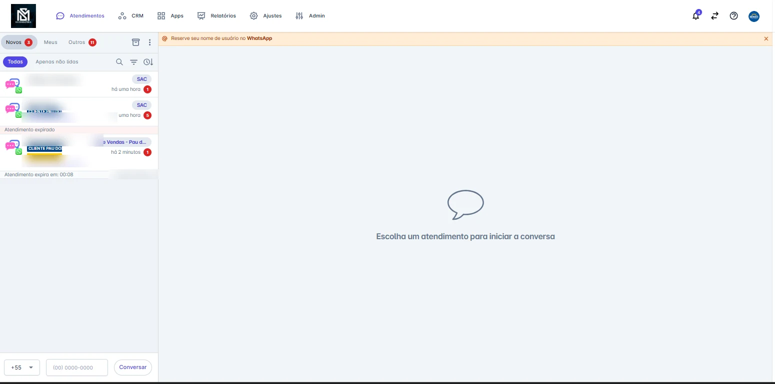 Interface do MS Connect